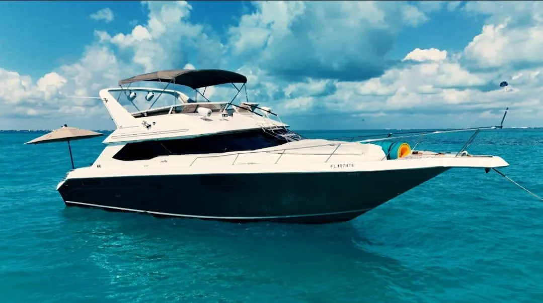 Sea Ray 50 Flybridge — navy hull — photo 8