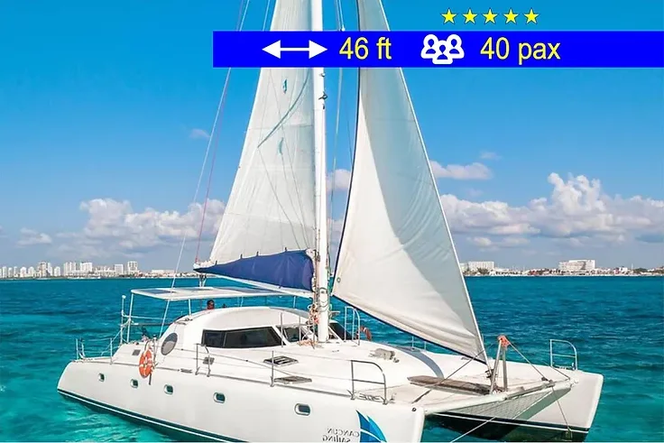 Catamaran Tours Manta Cancun 46 ft / 40 pax — photo 1