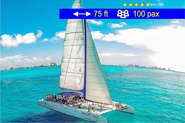 Catamaran Mega Tours Cancún 75 ft / 100 pax — photo 1
